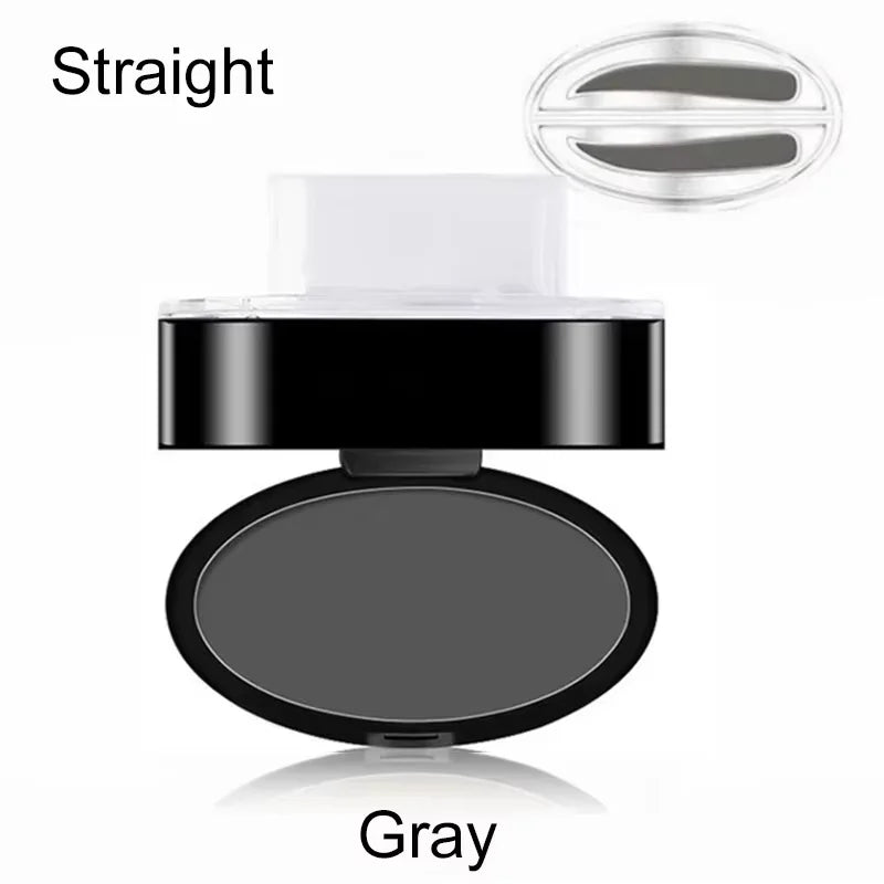 Natural Arched Eyebrow Powder Stamp Quick Makeup Brow Stamps Waterproof Powder Palette for Eyebrows Eye Brow Tint Makeup Tools