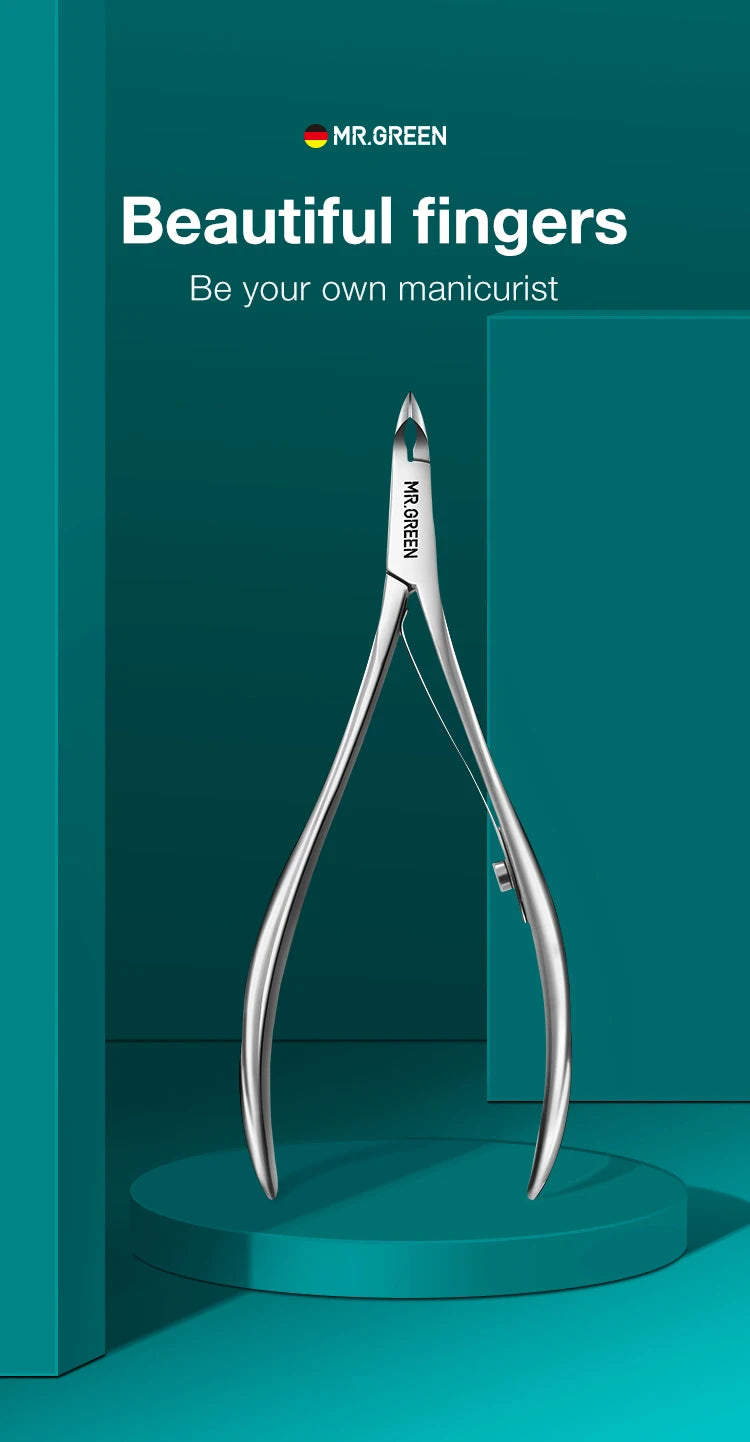 MR.GREEN Nail Cuticle Nipper Manicure Scissors Stainless Steel Dead Skin Remover Pusher Tool Trimmer