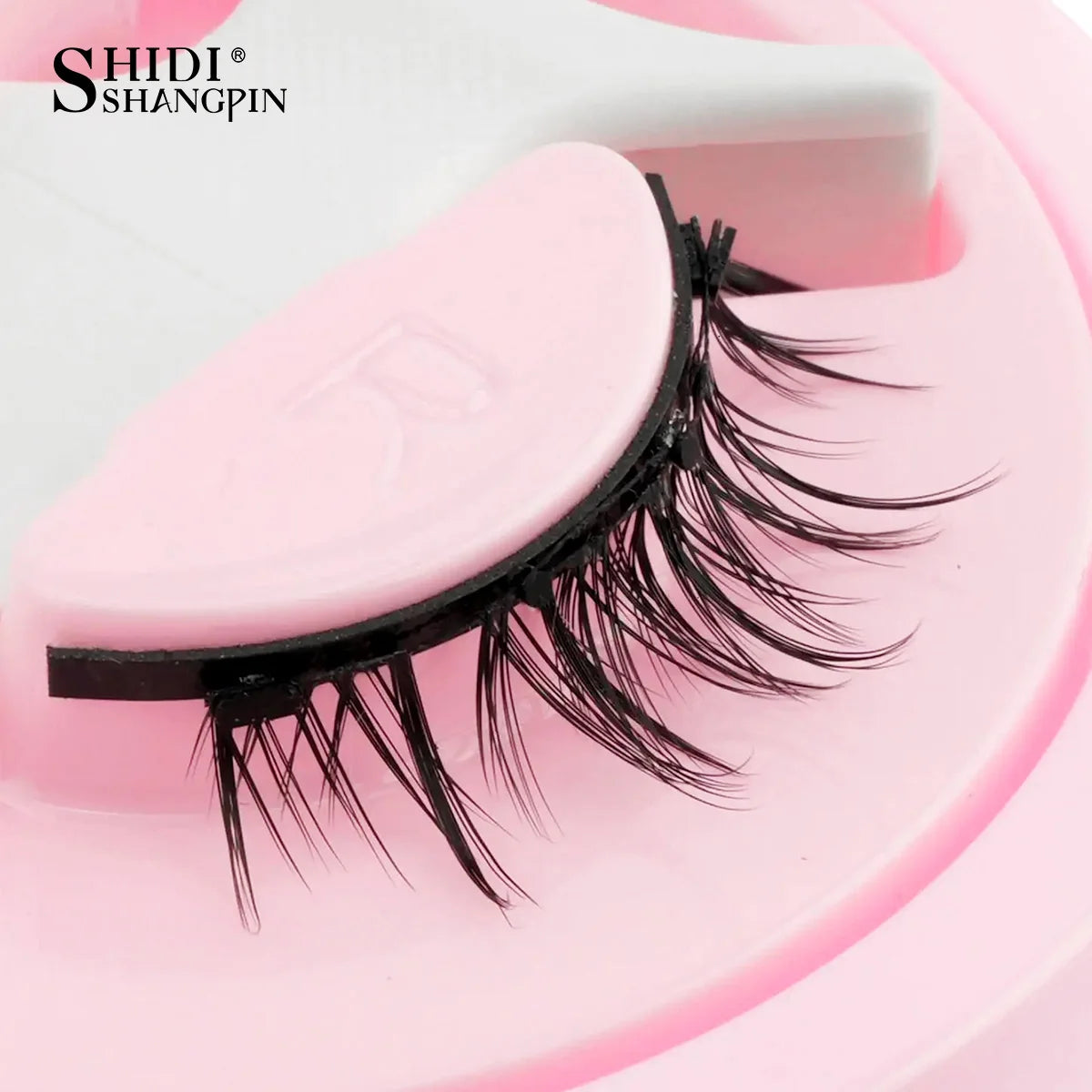 Reusable Magnetic Eyelashes 1 Pair Natural Curly Fluffy Magnetic False Eyelashes No Glue Needed Lashes Makeup with Tweezer Set
