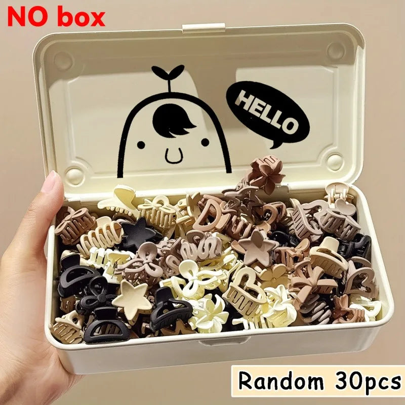5/10/20/30pcs Beige Mixed Pack Small Clips, Cute Girl Accessories - Perfect for Daily Use, Special Occasions, or Travel Gifts