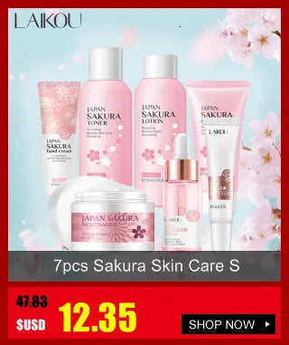 LAIKOU Cherry Blossom Lip Serum Mask Dry Crack Peeling Repair Reduce Lip Fine Lines Essence Moisturizing Sakura Beauty Care 8g