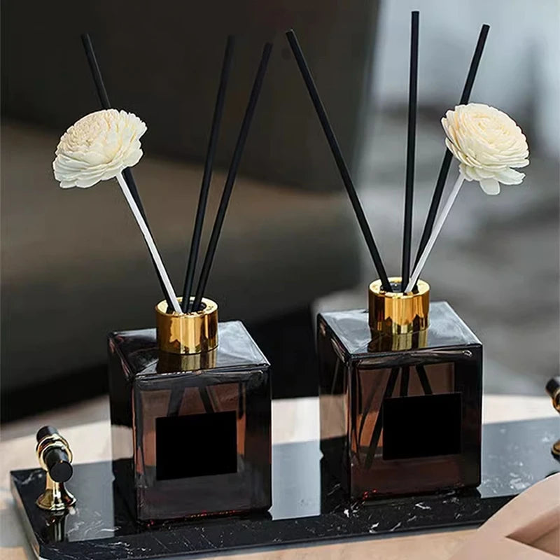 50ml Flameless Home Fragrance Room Perfume Liquid Air Freshener Reed Diffuser Home Decor Square Bottle Aromatherapy Diffuser