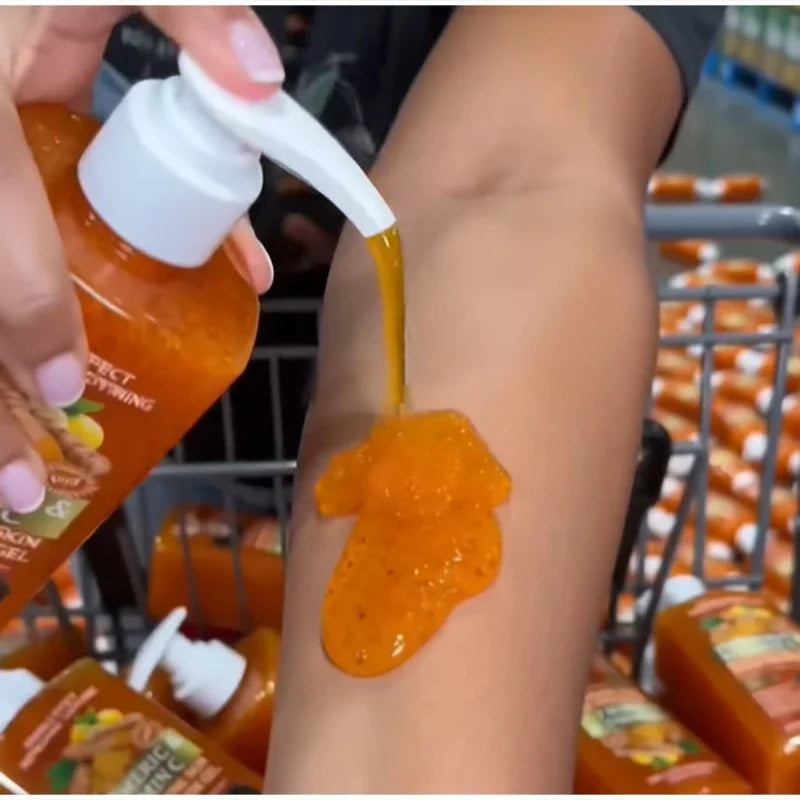Vitamin C Brightening Body Wash Exfoliating Shower Gel Aloe Vera Moisturizing Skin Polish Gentle Deep Cleansing Daily Skincare