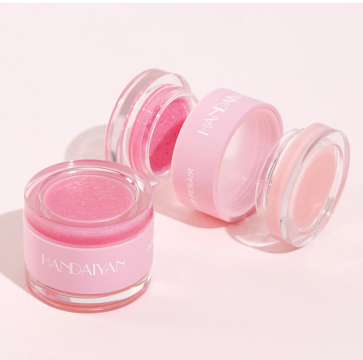 HANDAIYAN 2in1 Lip Scrub Balm Exfoliator Moisturizer Repair Mask Sugar Care Double Effected Hydrating Treatment