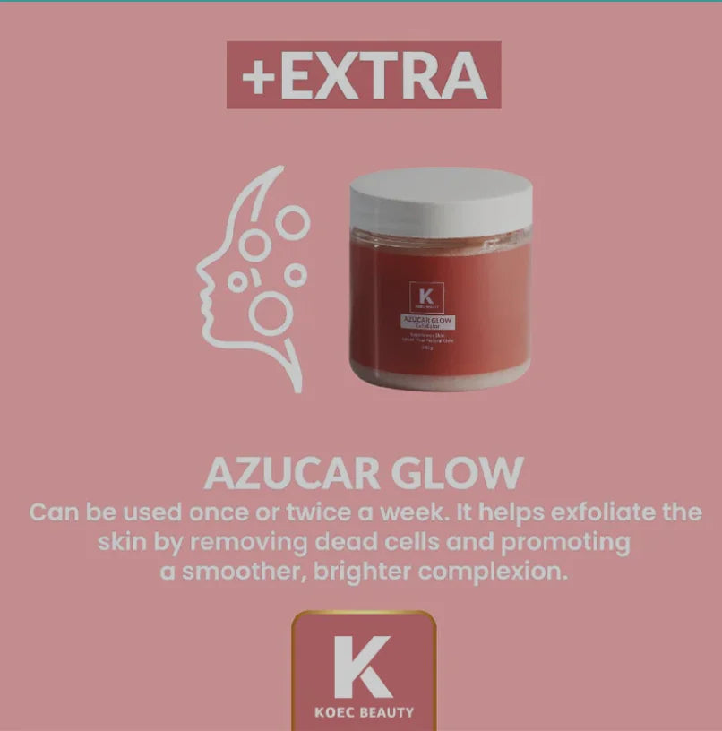 100g KOEC Azucar Glow Exfoliator Facial Sugar Scrub Exfoliation Hydration Brightening Cell-renewal Oil Control Natural Glow
