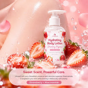 Strawberry Fragrance Body Lotion with Niacinamide, Deep Hydration & Softens Rough Keratin for Glowing Skin 200ml