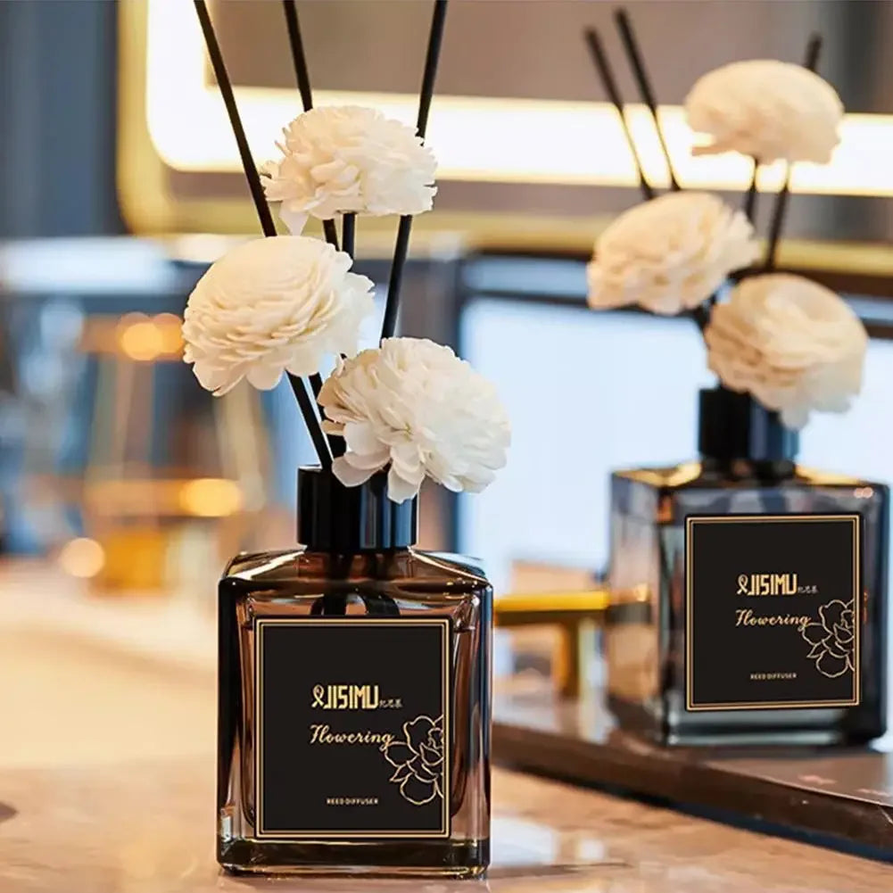 Long Lasting Gardenia Scent Premium Reed DiffuserHome Fragrance Liquid for Living Room Bedroom Odor Remover Hotel Aroma Diffuser
