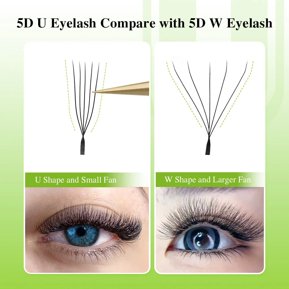 NAGARAKU U-Shaped 3D 4D 5D Lashes Extensions Natural Soft U Lashes Premium Mink Brazilian Cilios Mink False Eyelashes