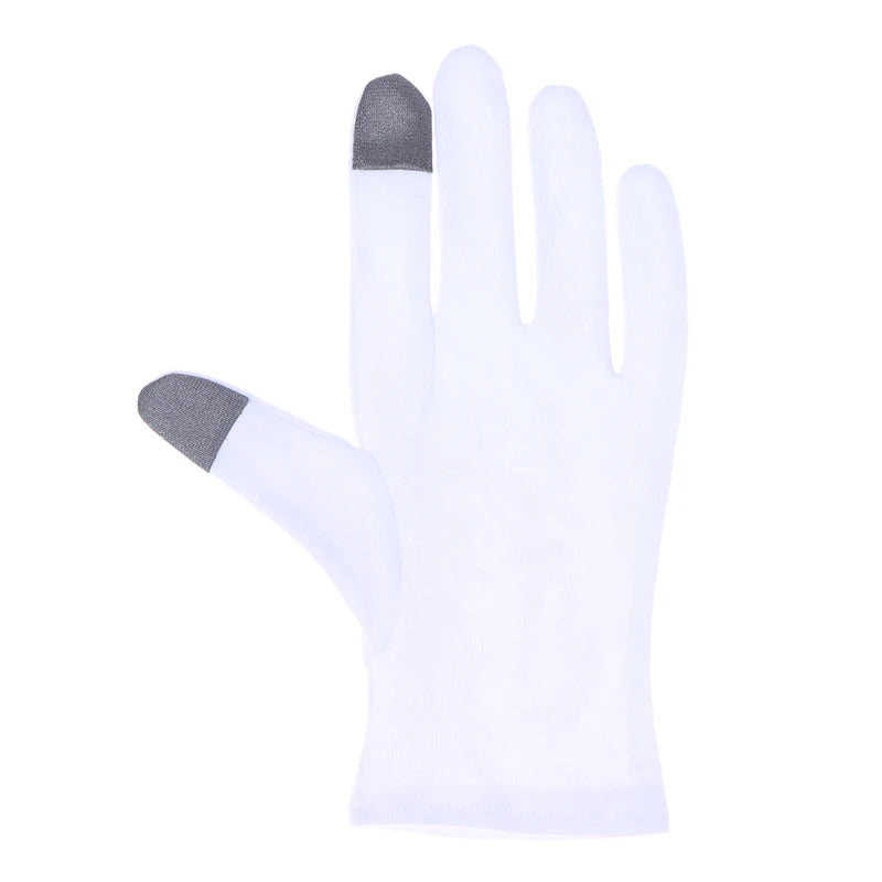 Soft Cotton Moisturizing Gloves For Dry Cracked Hands Bedtime Spa Treatment Lotion Locking Exfoliating