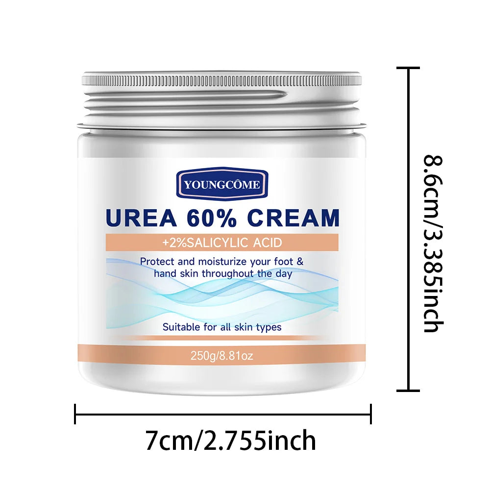 YOUNGCOME 250G Urea Cream with Salicylic Acid - Hydrating Hand Foot Cream for Dry Skin Care All Day 8.81OZ
