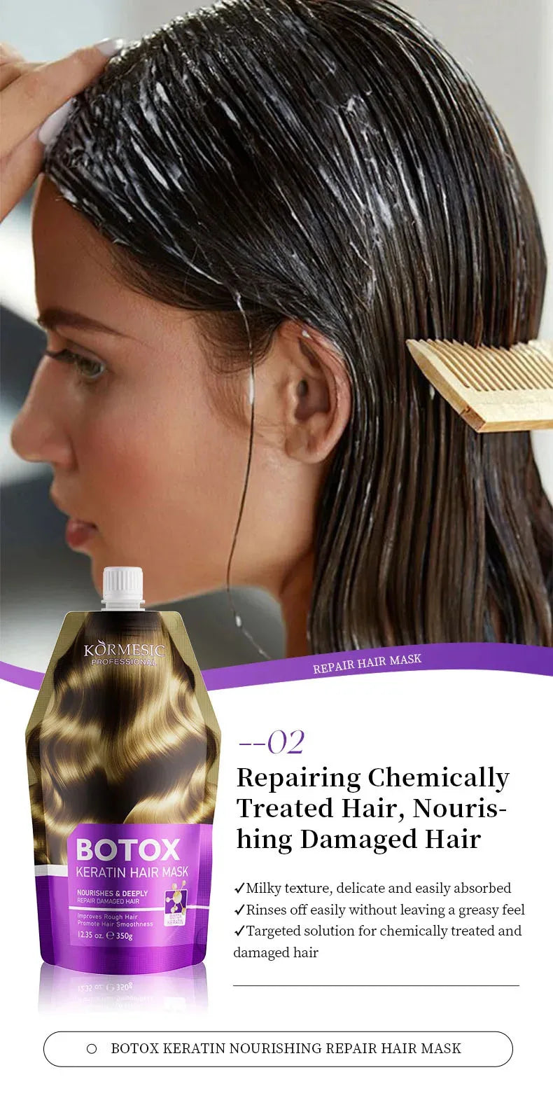 Magical Keratin Hair Mask 5 Seconds Repair Damaged Frizzy Hair Soft Smooth Shiny Nutrition Deep Moisturize Nourishing Hair Care