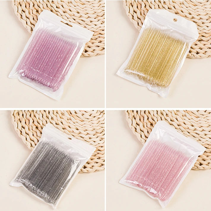 50/100pcs Reusable Double-Ended Cuticle Pusher – Crystal Nail Art Tool for Manicure & Pedicure