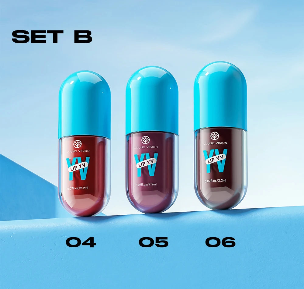 Mini Velvet Matte Lip Gloss Set, 3pc/4pcs Non-Fading, Non-Stick Cup, Long-Lasting Fruit Scented Lip Tint, Smooth and Lightweight