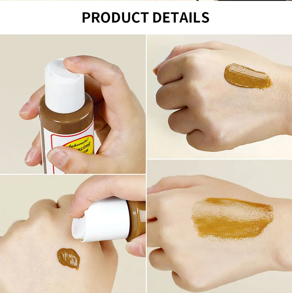 Self-tanning Lotion Waterproof Sweat Proof Colorfast Long-lasting Brown Skin Effect Coconut Flavor Gorgeous Tan Skin Lotion