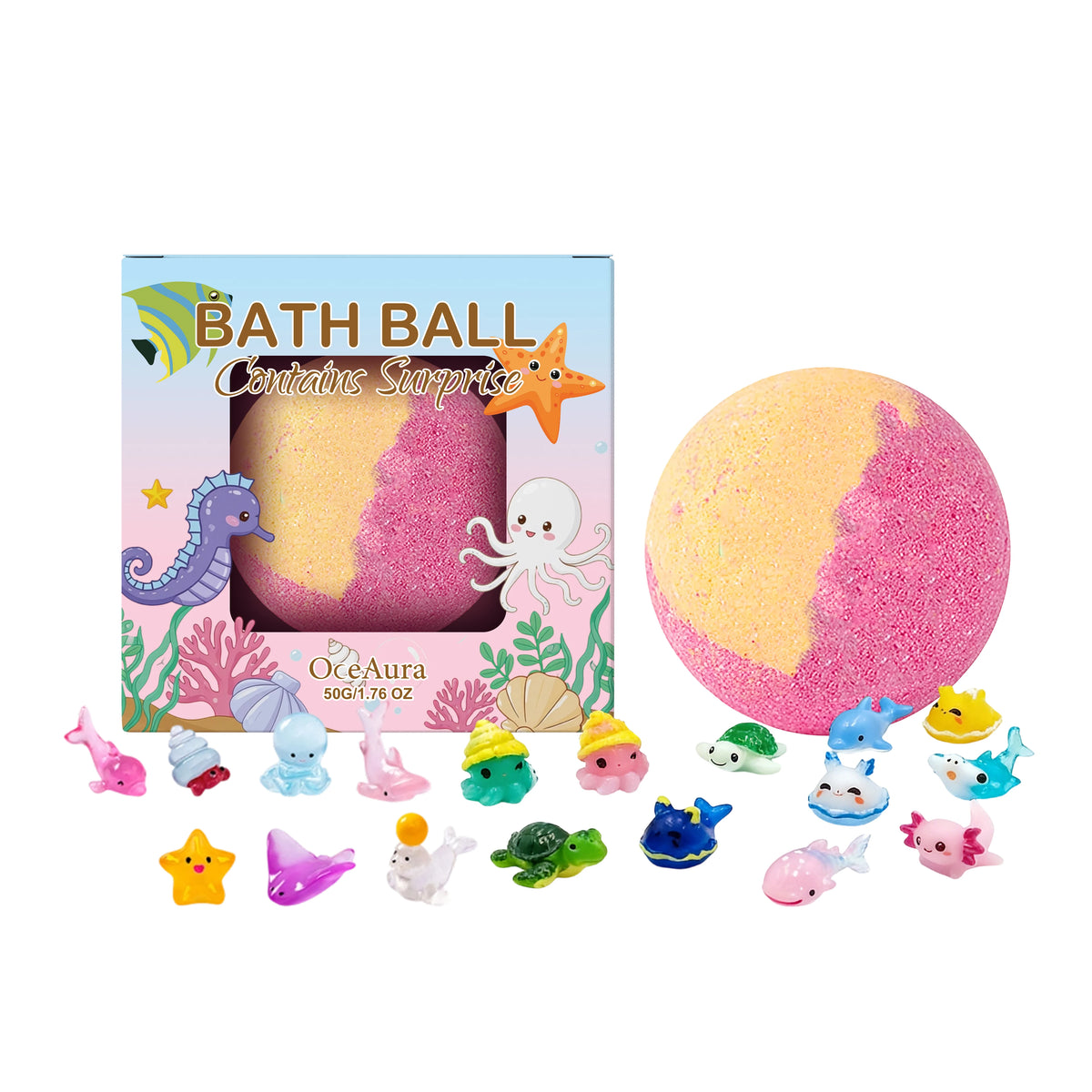 1/4/6/12pcs Bath Bombs Set with Surprise Toys Inside Natural Organic Bubble Bath Fizzies Balls Gift for Holiday Gift Set