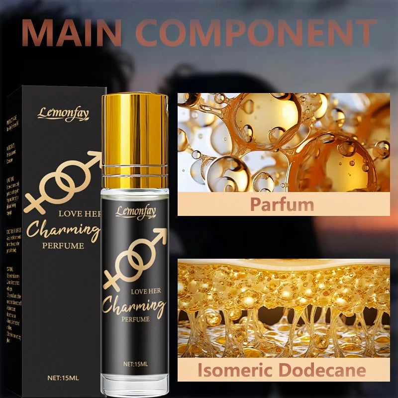 Lemonfay Love Her Charming Perfume Roll-On for Men Pheromone Cologne Long Lasting Fragrance 15ml for Dating
