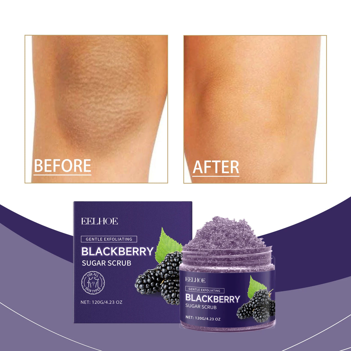 Blackberry Sugar Body Scrub Effectively Removes Dead Skin Restores Smooth Delicate Skin Deep Moisturizing Exfoliating Body Scrub