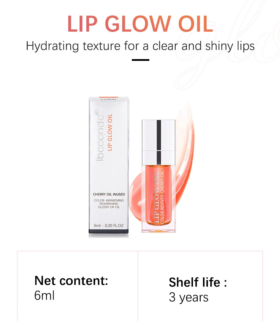 Crystal Jelly Moisturizing Lip Oil Plumping Lip Gloss Makeup Sexy Plump Lip Glow Oil Tinted Lip Plumper