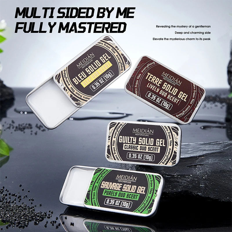Men Solid Cologne Long-lasting Fragrance Men Deodorant Set 4 In A Box Portable Woman Floral Scent Solid Balm Gel Light Fragrance