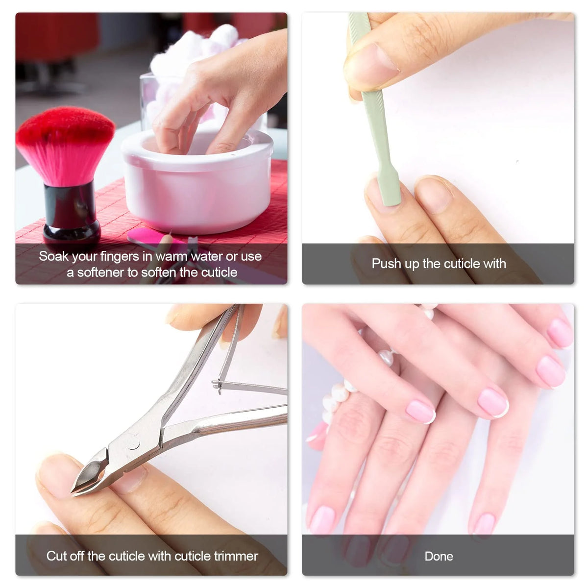 Professional Cuticle Cutter Nail Nippers Scissors Manicure Pusher Pedicure Tong Dead Skin Remover Nail Cuticle Regrowth Tool