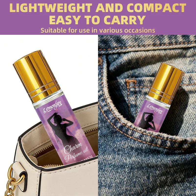 Lemonfay Charm Perfume Oil For Women | Fresh Feminine Fragrance | Long-Lasting Portable Roll-On Aromatherapy Scent 15ml