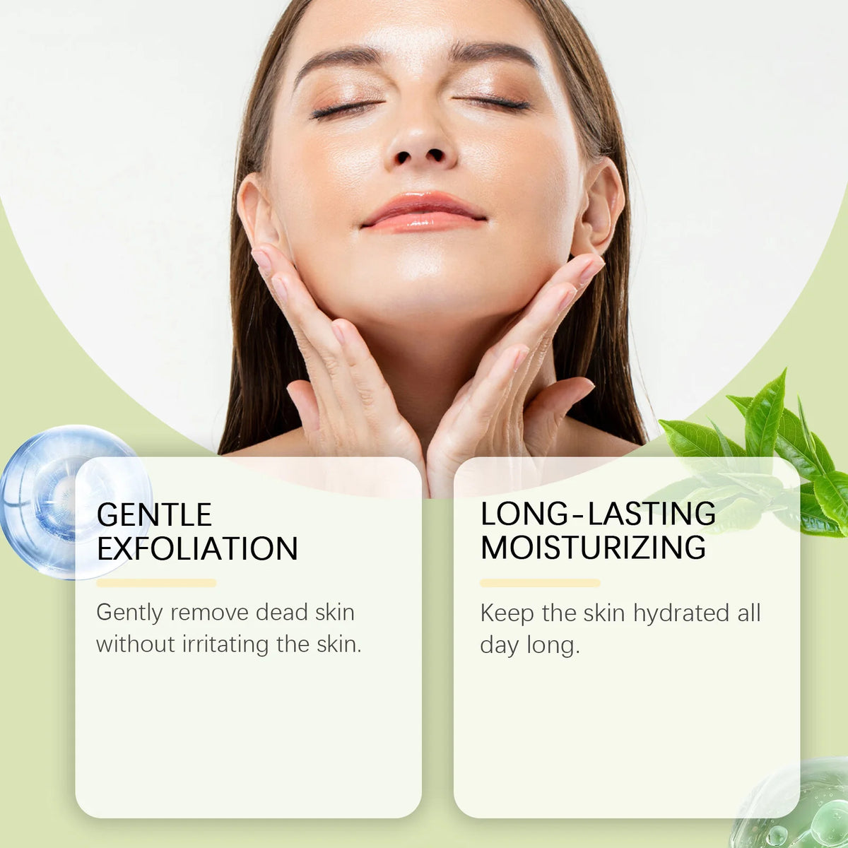 Green Tea Facial Scrub Deep Pore Cleansing Hydrating Blackhead Removal Dead Skin Gentle Exfoliating Scrub Skin Renewal Skin Care