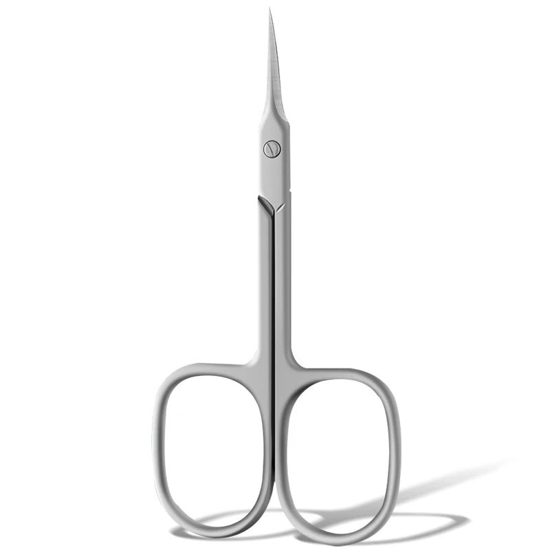 Russian Manicure Scissors Cuticle Regrowth Cut Curved Tip Nail Pedicure Grooming Professional Stainless Steel Dead Skin Remover