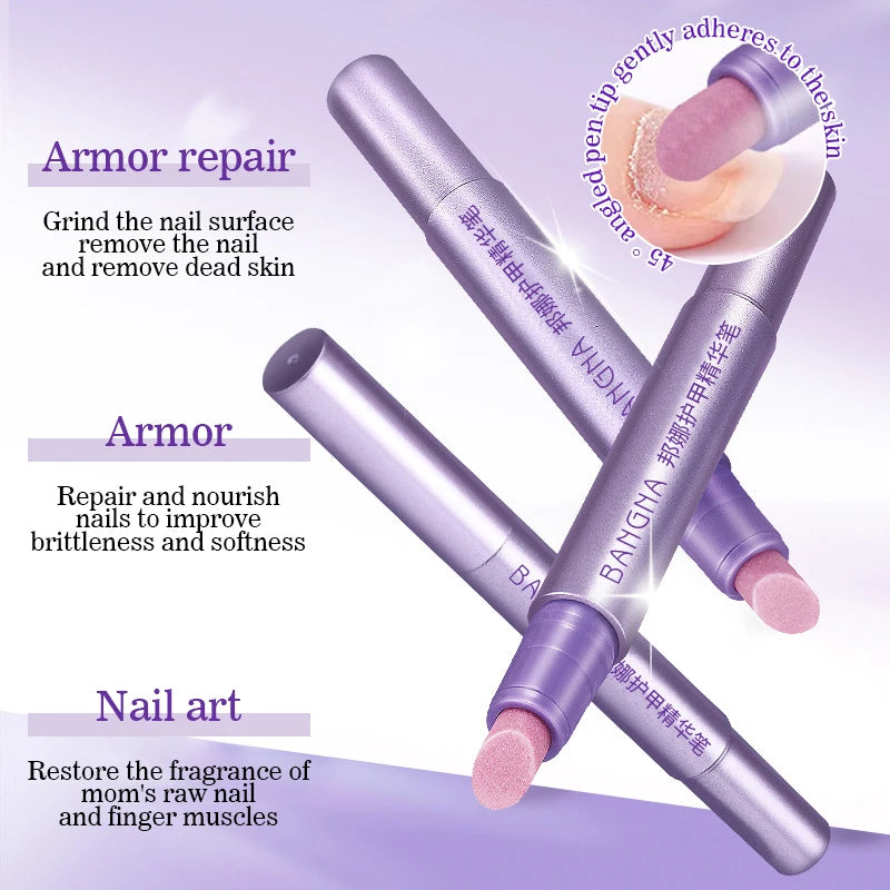 3-in-1 Nail Art Pen Hand Armor Essence Brush Cuticle Pusher Manicure Care Tools Cuticle Oil Pen Dead Skin Cuticle Remover Pen