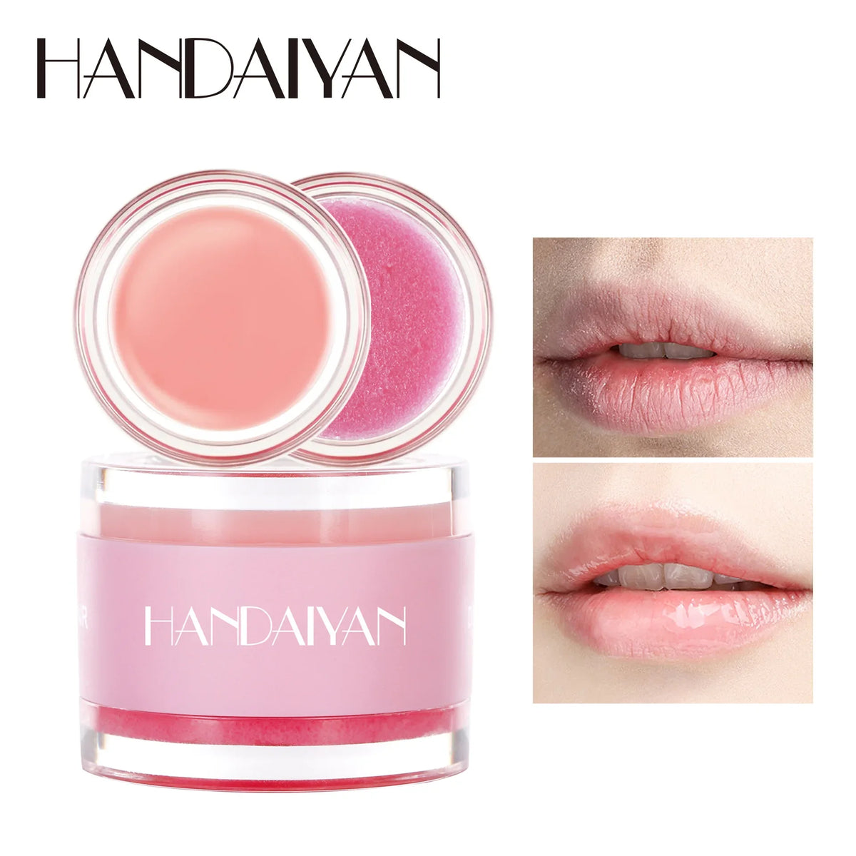 HANDAIYAN 2-in-1 Lip Exfoliator & Moisturizer Sugar Scrub Lip Repair Mask Lipbalm Double Lip Care Effected Lip Scrub Balm