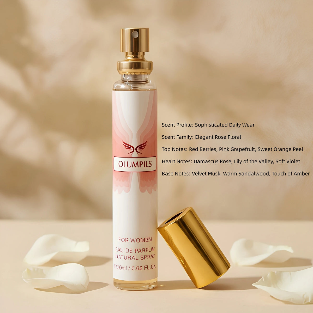 MYSTICAL Eternal Aura 4pcs Women's Perfume Set, Long Lasting EDP Fragrance Discovery Kit for Romantic Dates, Office & Self-Care, Creamy Vanilla, Elegant Rose & Gourmand Scents, 0.68oz X 4 Travel Sampler, Luxury Beauty Gift Se