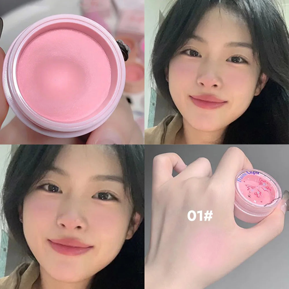 Airy Blush Clay Pigmented Powdery Cream Blusher DaimAnpu Long-Lasting Tender Look Uplifting Color Matte Girlish Blush
