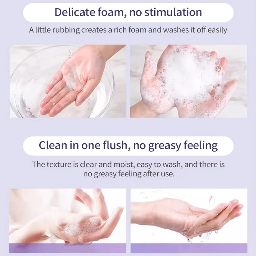 Amococo 2/3Pcs Feminine Wash 240ml Refresh Intimate Cleansing Gel PH Balancing Female Cleanser with Rose Flower Oil Aloe Vera Cucumber Extract Gentle Daily Personal Care Body Wash