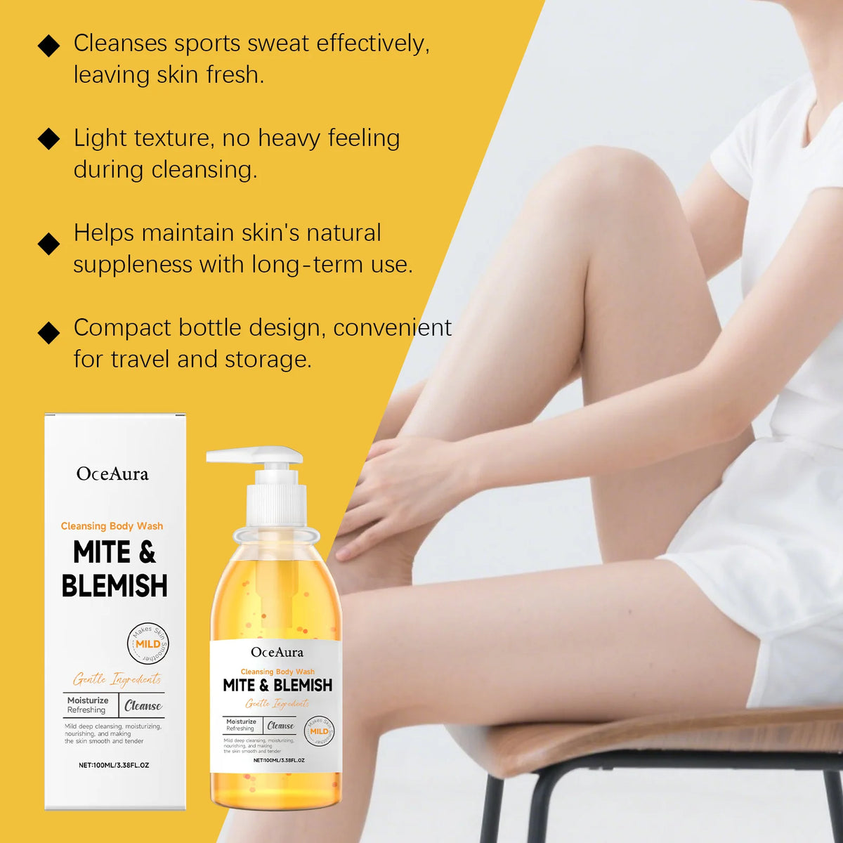 Salicylic Acid Body Wash Cleansing Skin Sweat Eliminating Odor Oil Control Exfoliating Smoothing Softening Foam Shower Gel Slack