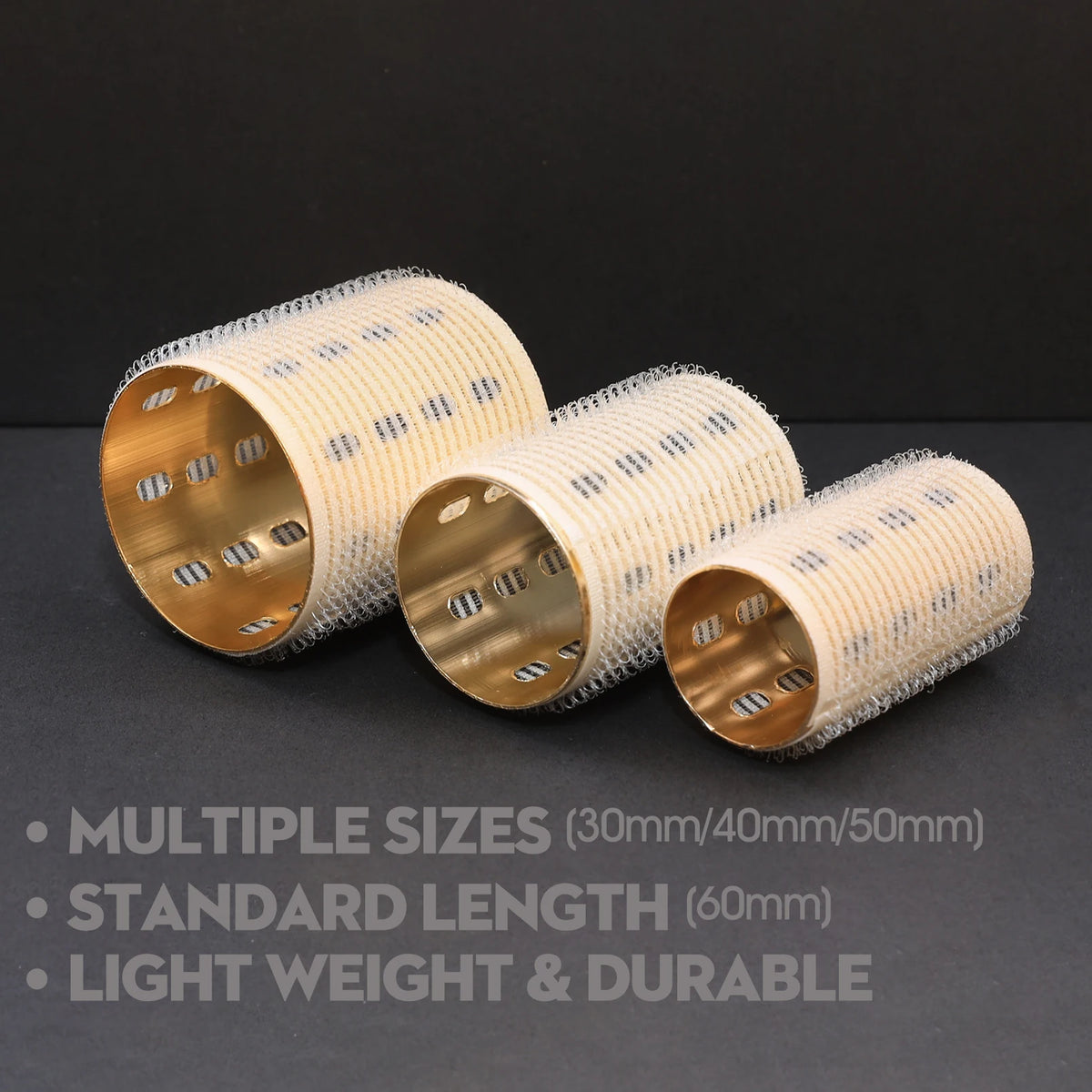 6pcs Ceramic Thermal Hair Rollers Aluminium Core Fast Heating Self Gripping Air Bang Magic Sleep Curlers Light 60mm White 1943