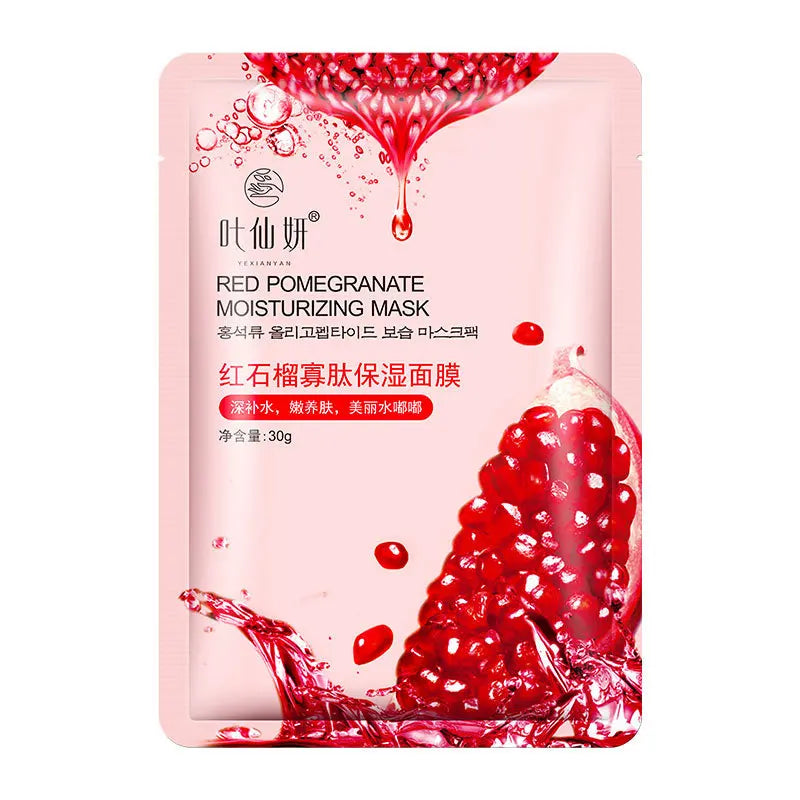 12 Pieces Blueberry Facial Masks Aloe Cucumber Peach Fresh Fruit Moisturizing Face Mask Sheets for Beauty Facial Skin Care