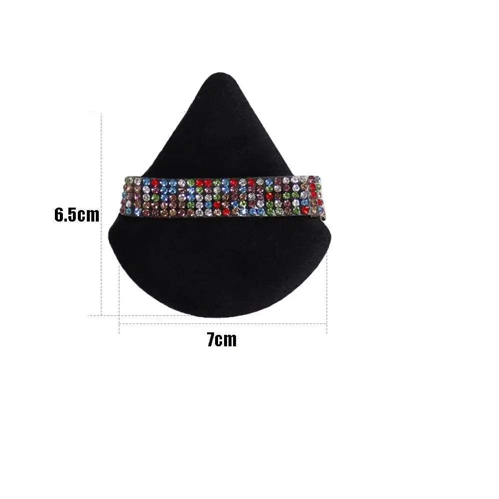 Diamond Triangle Powder Puff Sponge Velvet Triangle Powder Puff Facial Beauty Soft Smooth Face Makeup Tool Makeup Sponge