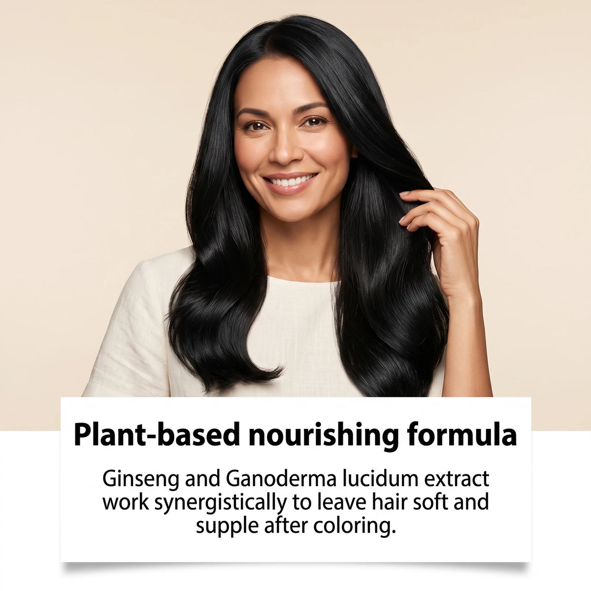 3 In 1 Semi‑Permanent Hair Color Shampoo,Long Lasting Home Hair Coloring Mess‑Free Gray Hair Solution Mild Botanical Dye Shampoo