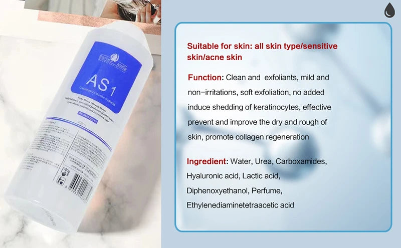 3PCS Skincare Deep Cleansing AS1 SA2 AO3 Water Based Exfoliating Liquid Pore Shrinking Moisturizing Liquid Beauty Salon Facial