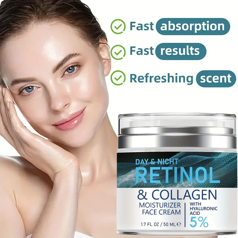 ENVISHA Face Skin Care Retinol Collagen Cream Fade Fine Lines Deep Hydration Moisturizing Skin Improve Dullness Brightening