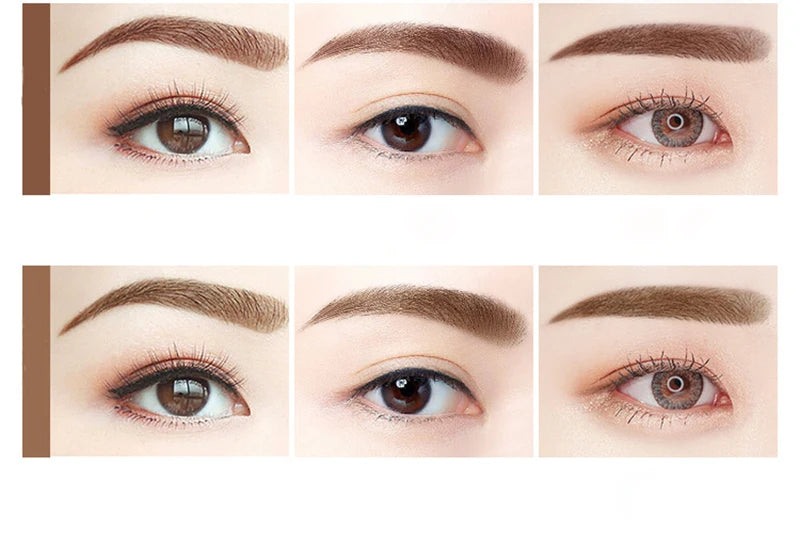 Double Seal Eyebrow Stamp Powder Kit Natural Brow Shaping Stencil Waterproof Long Lasting Brow Enhancer Makeup Tool for Women