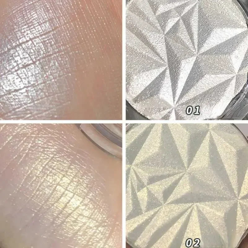 Dual Tone Highlighter Palette 3D Effect Shimmer Matte Contour Powder Face Illuminator Makeup