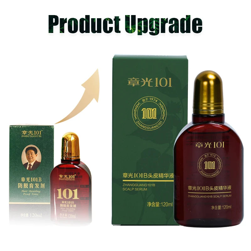 Hair Tonic Zhangguang 101B Scalp Serum 101M 120ML Powerful Chinese Medicine Therapy Hair Treatment Essence 100% Original