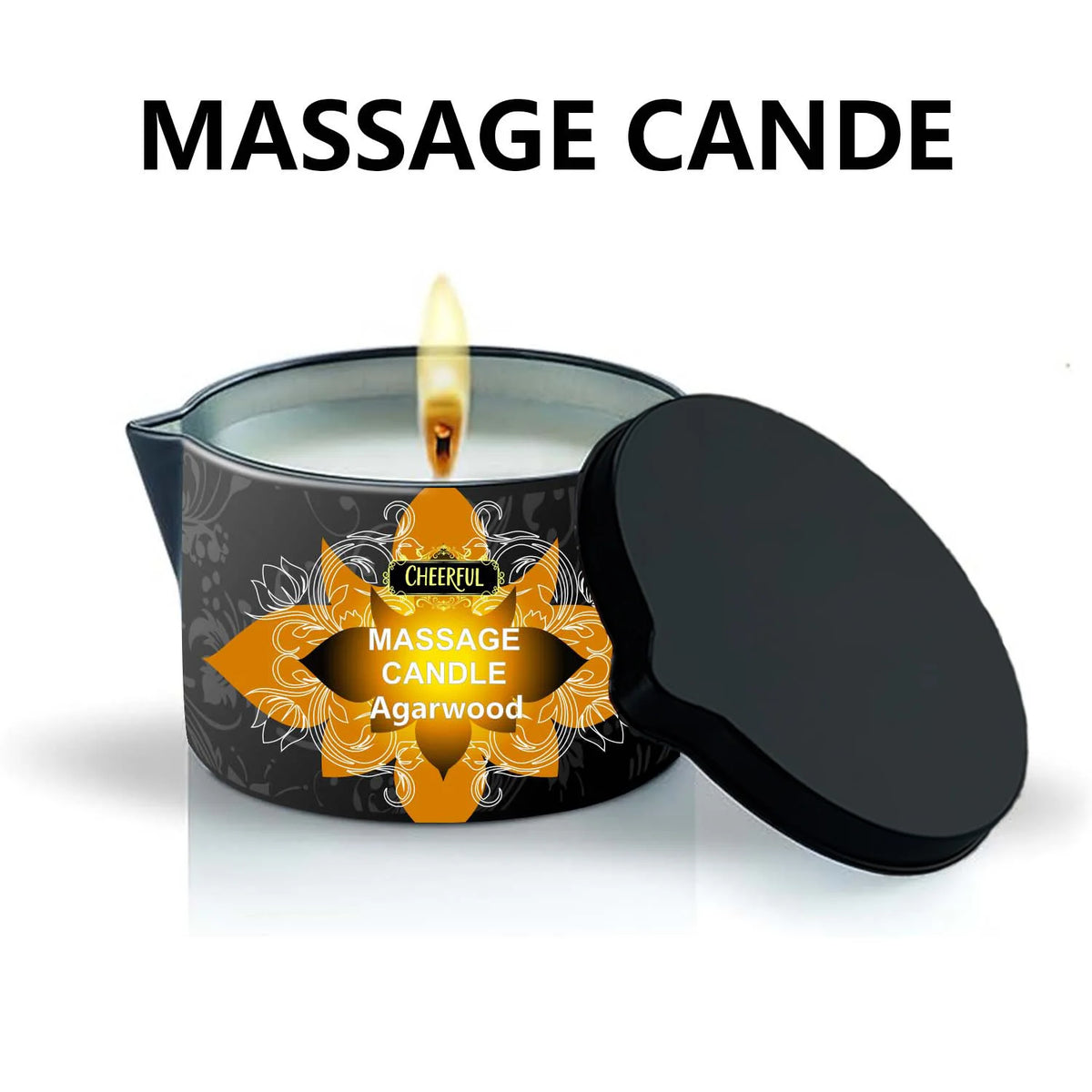 1PC Massage Oil Candles，Luxury Aromatherapy Candles，for Stress Relief and Skin Moisturizing，SM Product Scented Candle Body Oil