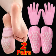 Reusable Silicone Moisturizing Mask Socks Exfoliating Anti Crack Protective Gloves Dry Dead Skin Remover Tools Hand Foot Care