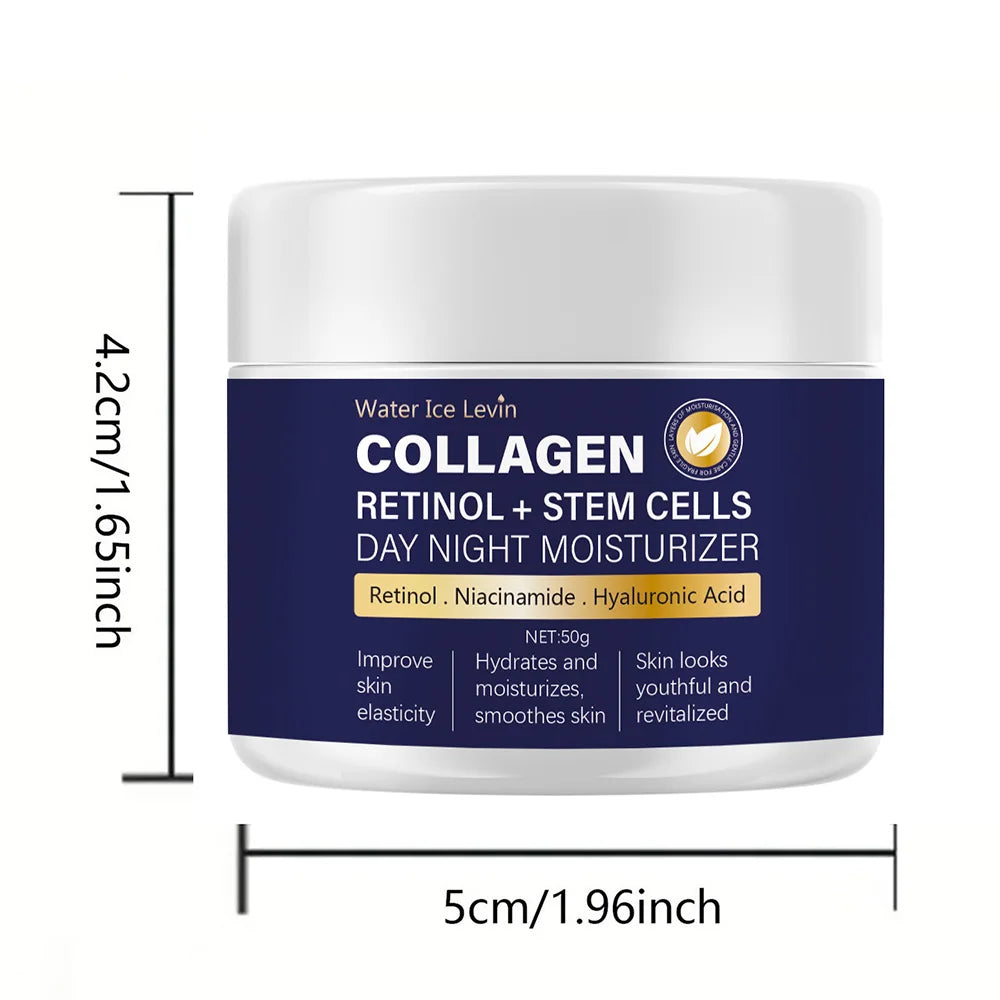 50g Collagen Cream for Face with Retinol and Hyaluronic Acid, Day Night Anti Aging Skincare Facial Moisturizer