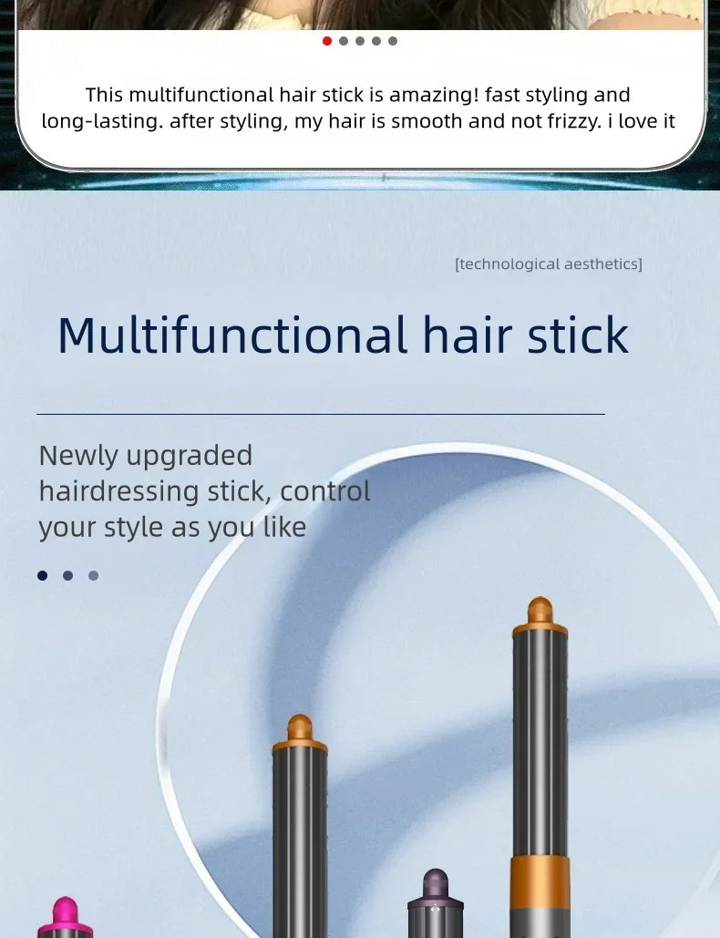 6-in-1 multifunctional hair styler, 110,000 RPM high-speed hair care, ionic hair dryer, quick drying, automatic curling set
