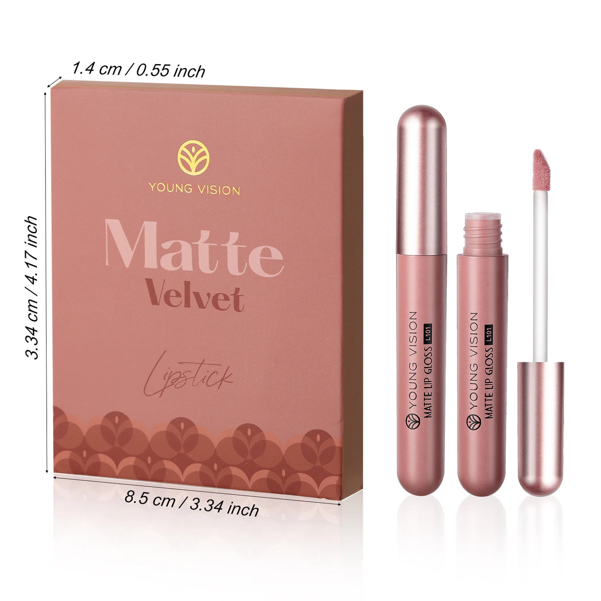Set of 6 NonStick Cup Liquid Lipstick, Long-Lasting Lip Gloss – Matte Finish Lip Gloss, Resistant to Fading