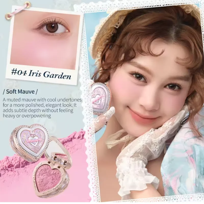 FLOWER KNOWS THE SWEETIE BEAR COLLECTION Silk Satin Blush Powder For Cheeks Contour Face Bunny Garden Blush Natural Matte Finish