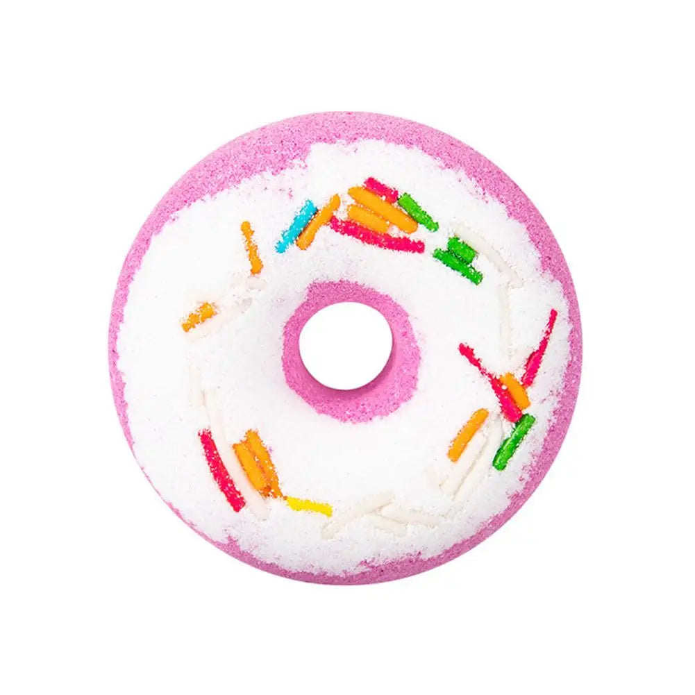 Donut Shaped Bath Salt with Moisturizing Oil, Fizzy Effervescent Bath Salt Ball for Relaxation, Skin Care Gift for Women