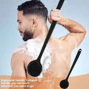 Silicone Long-Handled Bath Brush Massage Back Scrubber Gadget for Bathing - Easy to Hold And Comfortable to Use